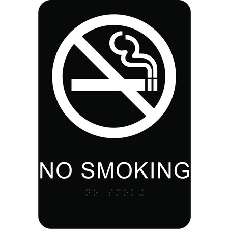 Hy-Ko Braille No Smoking Signs 6" x 9", 3PK A20011